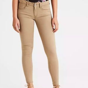 American Eagle Tan Jeggings US2 short